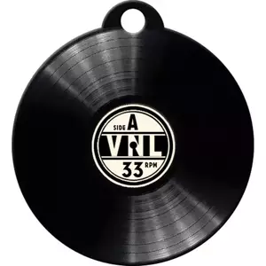 Retro nyckelring i vinyl-2