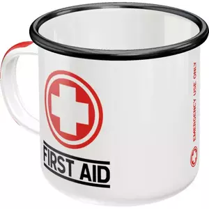 Pirmosios pagalbos klasės emaliuotas puodelis-1