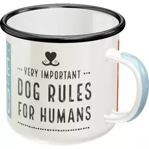 PfotenSchild Dog Rules σμάλτο κούπα-2