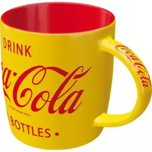 Tasse en céramique Coca-Cola en bouteilles Jaune-1
