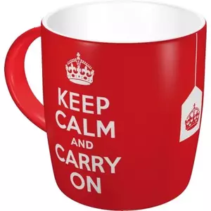 Keramikbecher Keep Calm and Carry On-1