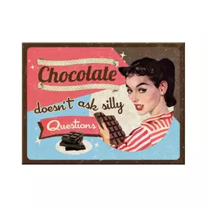 Hűtőszekrény mágnes 6x8cm Csokoládé nem kérdezi-1