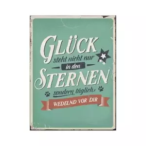 Magnēts ledusskapim 6x8cm PfotenSchild-Gluck Sterne-1