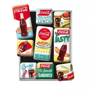 Sada magnetů na ledničku 9 kusů Coca-Cola Delicious-2