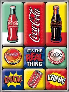 Magnesy na lodówkę zestaw 9szt. Coca-Cola Pop Art-1
