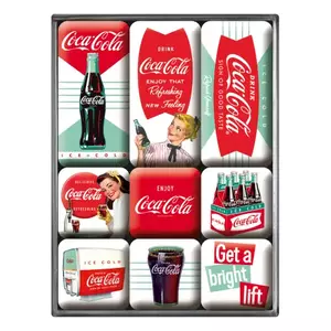 Komplet magnetov za hladilnik 9 kosov Coca-Cola Diner-1