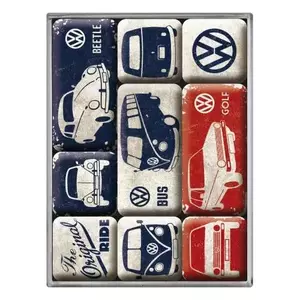 Magnesy na lodówkę zestaw 9szt. VW-The Original-1