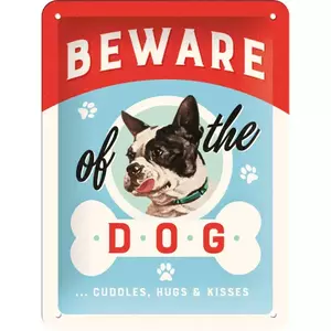 Τενεκεδένια αφίσα 15x20cm Beware of the Dog-1