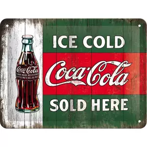 Plåtaffisch 15x20cm Coca-Cola Ice-2