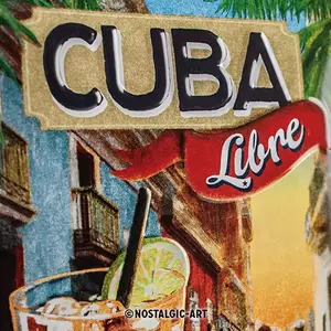 Метален плакат 15x20cm Време за коктейли Куба-3