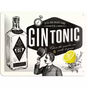 Tinnen poster 15x20cm Gin Tonic-2
