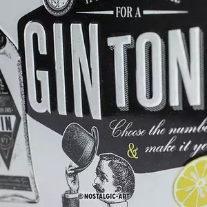 Tinnen poster 15x20cm Gin Tonic-3