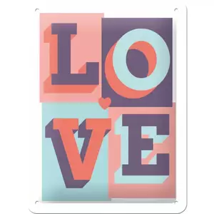 Plakat blaszany 15x20cm Love-1