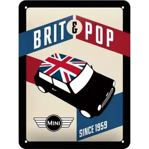 Peltinen juliste 15x20cm Mini Brit Pop-1