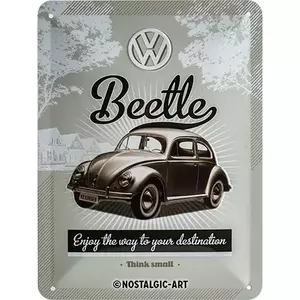 Blikplakat 15x20cm VW Retro Beetle - 26129