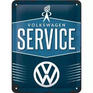 Cartaz de lata 15x20cm VW Service - 26184