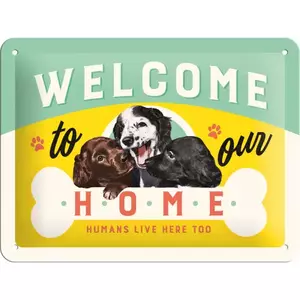 Plechový plagát 15x20cm Welcome Puppies-3