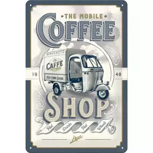 Τενεκεδένια αφίσα 20x30cm Ape Coffee Shop-1