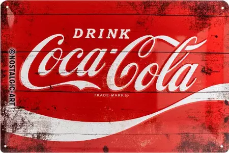Blechposter 20x30cm Coca-Cola-Logo-2