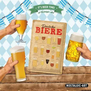 Kositrni plakat 20x30cm Deutsche Biere Special-1