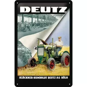 Plåtaffisch 20x30cm Deutz Klöckner-1