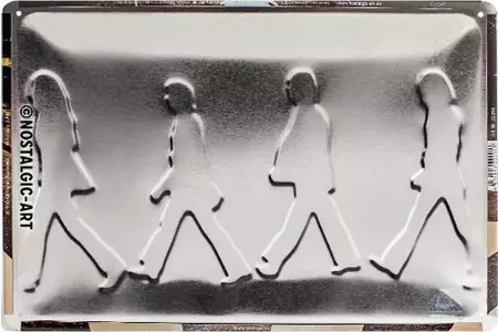 Метален плакат 20x30cm Fab4-Abbey Road-4