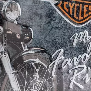 20x30cm méretű ón poszter a Harley-Davidson Favou számára.-2