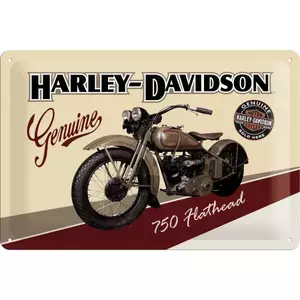 Cartaz de lata 20x30cm para Harley-Davidson Flath - 22137