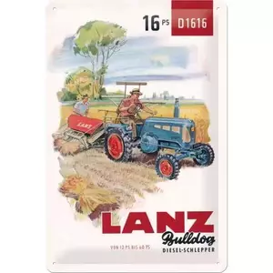 Kositrni plakat 20x30cm Lanz Diesel-1