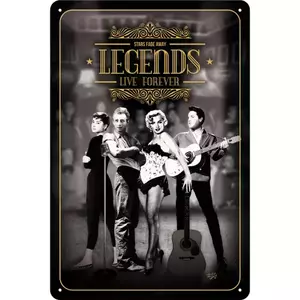 Tinnen poster 20x30cm Legends Live Forever-1