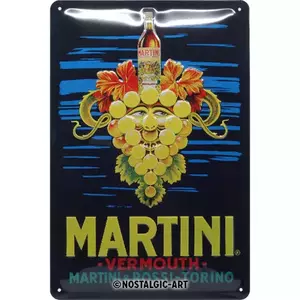 Tinast plakat 20x30cm Martini Vermouth Grap-1