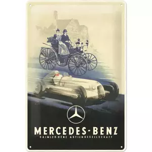Tinnen poster 20x30cm Mercedes-Benz Zilver-1