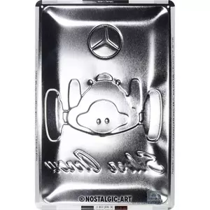 Poster in latta 20x30cm Mercedes-Benz Argento-2