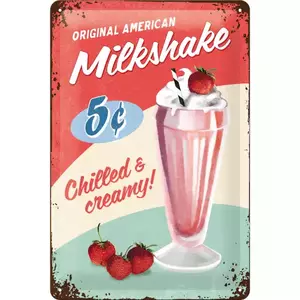 Τενεκεδένια αφίσα 20x30cm Milkshake-1