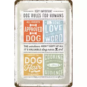 Τενεκεδένια αφίσα 20x30cm PfotenSchild Dog Rule-1