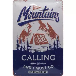 Τενεκεδένια αφίσα 20x30cm The Mountains Calling-1