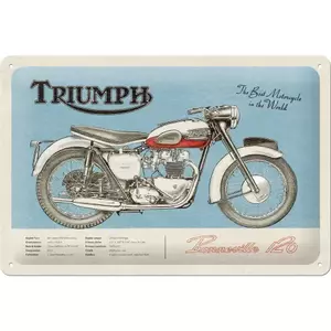 Peltinen juliste 20x30cm Triumph Bonneville-1