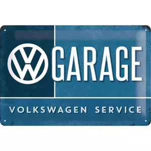 Blikplakat 20x30cm VW Garage - 22239