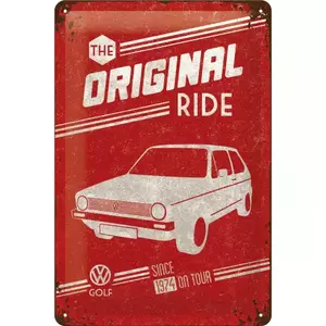 Skardinis plakatas 20x30cm VW Golf The Original-1