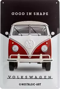 Τενεκεδένια αφίσα 20x30cm VW-Good In Shape-2