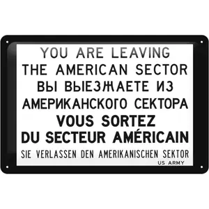 Tin poster 20x30cm You are leaving-1