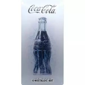 Poster in latta 25x50cm Coca-Cola Ice White-1