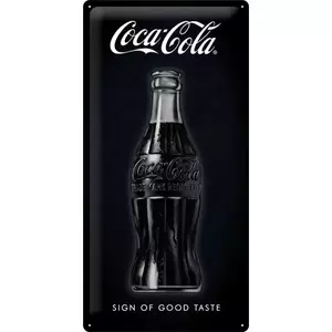 Kositrni plakat 25x50cm Coca-Cola - znak dobrega okusa-1