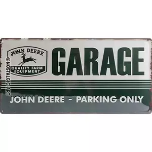 Tinnen poster 25x50cm John Deere Garage-2