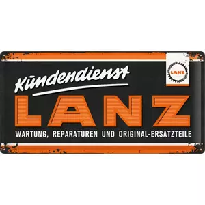 Blechposter 25x50cm Lanz-Logo-1