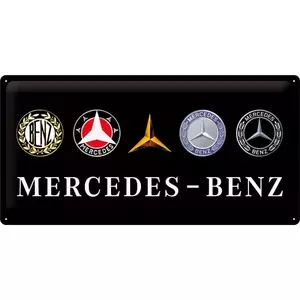 Poster in latta 25x50cm Mercedes Logo Evolution-1