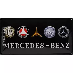 Poster in latta 25x50cm Mercedes Logo Evolution-2