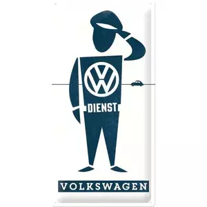 Tinnen poster 25x50cm VW Dienst Mann-1