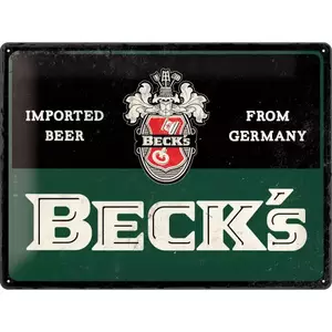 Plechový plagát 30x40cm Becks Imported Beer-1