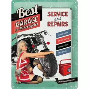 Plechový plagát 30x40cm Best Garage Green - 23151